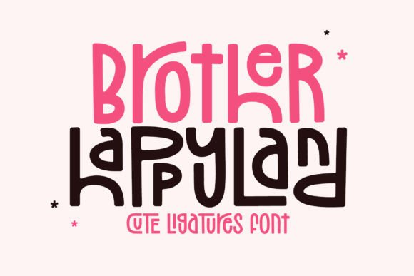 Brother Happyland: A Playful Display Font for Creative Projects