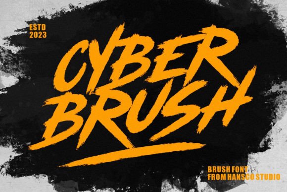 Cyber Brush: A Bold Handwritten Font with Character