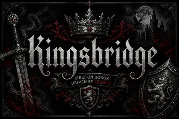 Kingsbridge: Bold Gothic Style for Modern Branding