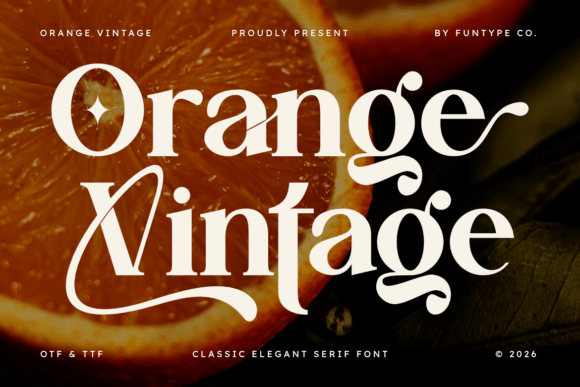 Orange Vintage: Crafting Bold & Elegant Typography