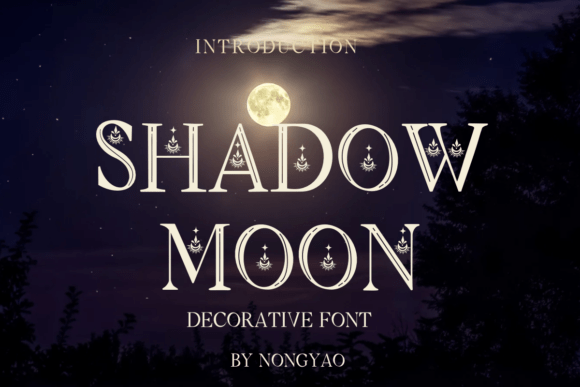 Shadow Moon: A Creative Font for Personal and Professional Designs