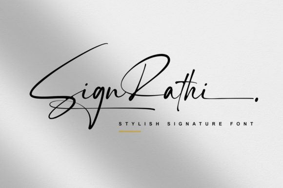 Sign Rathi: Crafting Elegance with a Cursive Script