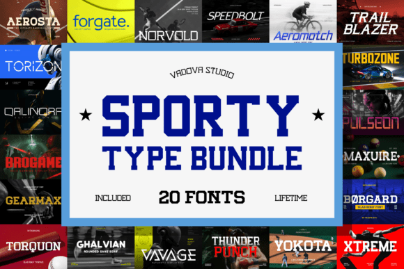 Sporty Type Bundle: Bold Fonts for Active Brands
