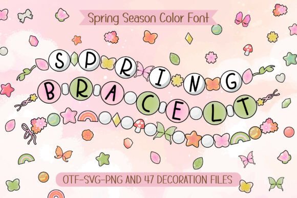 Spring Bracelet: A Playful Font for Handmade Design Charm