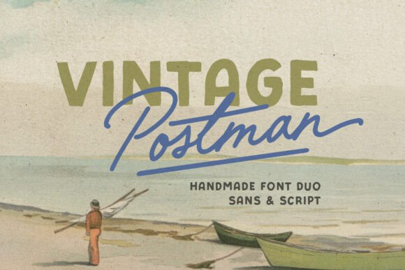 Vintage Postman: The Retro Font Duo for Authentic Branding